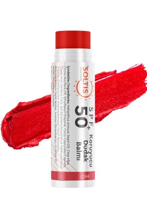 مادة ترطيب الشفاه الملوثة من MNZ SPF50+ الفراولة- 5 جرام - Soltis
