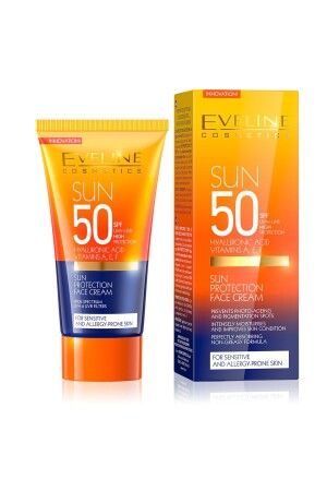 كريم لمواجهة الشمس من مكافحة الشيخوخة من MNZ مع حمض هيلونوريك Spf50 50ml 1 - Eveline Cosmetics