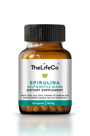 MNZ- Spirulina كلب و نيتل 60 كبسولة - Thelifeco