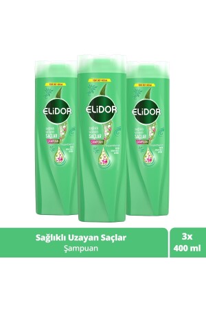 MNZ- Superblend شامبو رعاية الشعر النمو الصحي الشعر بيوتين آرگان زيت الأرجينين 400 مل X3 - Elidor