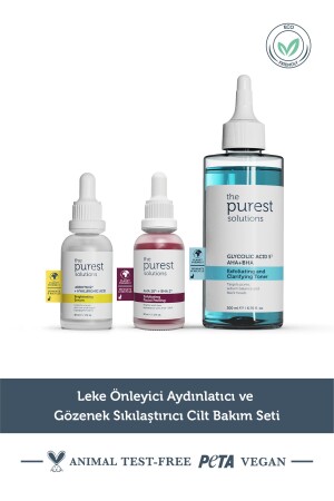 مجموعة رعاية الجلد من نوع MNZ تساعد على منع البقع والضوء والهدف من تشديد البور - The Purest Solutions