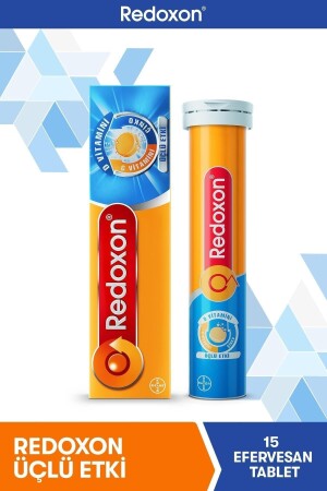 MNZ- Triple Effect 15 حبوب منع الحمل I 1000 Mg فيتامين C - مكمل يحتوي على فيتامين D والزنك - Redoxon