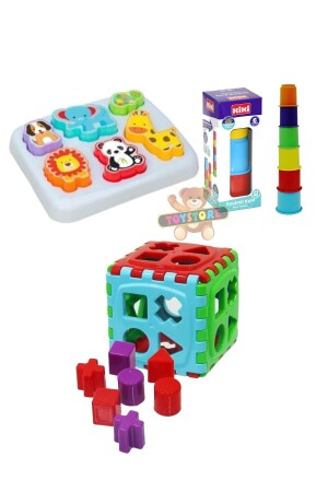 برج الأسطوانات المعدل للتعليم من MNZ + بلوق بلوق + الحيوانات الحلوة بلوق TYC00362489317 - TOYSTORE
