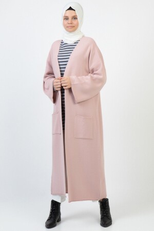 MNZ-النساء مسحوق الشتاء كيمونو المكياج جيب V-الرقبة Cardigan 4100 - ilmek