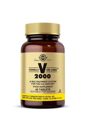MNZ- Vm 2000 مضخة فيتامين 60 - Solgar