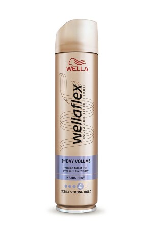 MNZ- Wellaflex يوم الثاني حجم إضافي قوية إحتفاظ بالشعر رش - 250 مل - Wella
