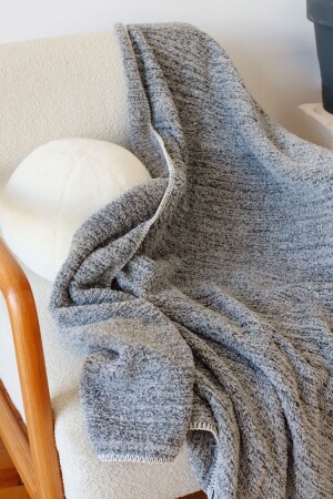 MNZ-مزدوج الجانب Wellsoft تلفزيون غطاء 100x170cm صوفا رمي - ناعم غازي بلوش فليش ذوبان الرمادي - Tekstil Home