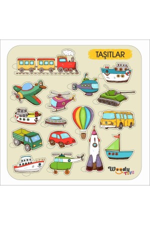 مركبات MNZ - لغز الأطفال الخشبية جيغسو - لغز بولك - Woody Toys