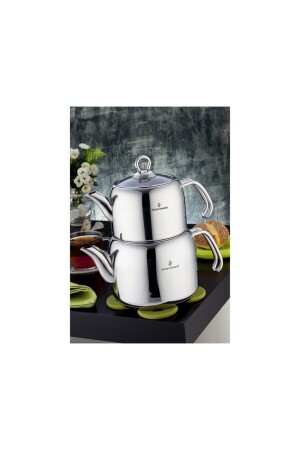 كوب شاي من الفولاذ الناعم من MNZ مع غطاء بخار حجم عائلة Xl SOFRAM1234568911 - Sofram