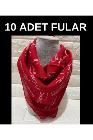 MNZ-10 قطع أحمر Atatürk توقيع القماش من القماش - باندانا - 23 أبريل، 29 أكتوبر، 30 أغسطس، 19 مايو SMAK-ATAMFLR - sema aksesuar