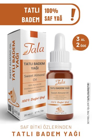 MNZ-100% زيت اللوز الحلو النقي و الطبيعي مضغط بارد 20 مل - Tala