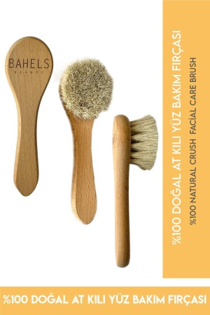 MNZ-100% شعر الحصان الطبيعي فرشاة رعاية الوجه BHC-4481 - Bahels Beauty