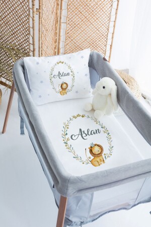 MNZ-100% Delux Cotton شخصية 70x120 حديقة السرير غطاء غطاء مجموعة PRKYT32 - Lilabio