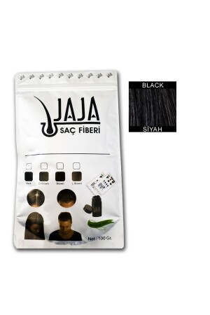 MNZ-100 gr سوداء مسحوق الشعر موضعي ألياف الشعر 6000 - Jaja