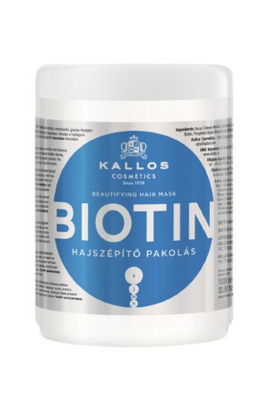 MNZ-1000 ml قناع تغذية وحماية للرعاية الشعر التي تحتوي على بيوتين - Kallos Cosmetics