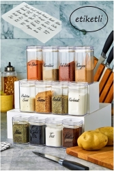 مجموعة من صناديق MNZ-12 - قطعة من فحم الرائحة المتميزة - مجموعة من صناديق Mica Acrylic Spice Jar مع غطاء ضد التسرب FBZ01AS - FBZhome