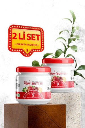 حزمة MNZ-2 Vov Butter Cellulite و Stretch Mark Cream 9 مخلوط زيت الأعشاب 190x2 ml - Nlife