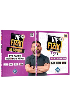 MNZ-2024 Vip الفيزياء في 50 يوم TYT مخيم فيديو كتاب الدورة الدراسية و TYT الفيزياء المصرف الأسئلة مجموعة SET14533 - KR Akademi Yayınları
