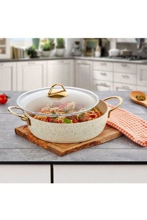 MNZ-22 Cm كريم Ezme Serie فلاط بوت - غير عصب Pilaf Karniyarik بوت 2 ليت (المدفع الفولاذي) - Evren