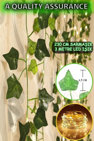 MNZ-230 سم المخلوقات الاصطناعية مع الأوراق الخضراء الجيري LED ضوء 3 متر ضوء النهار - Alshop