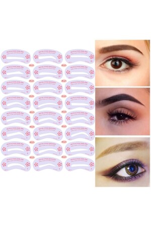 MNZ-24Pcs شيكات الشتات قابلة لإعادة الاستخدام شكل تجميل مجموعة التجميل شيكات الشتات - Malinka