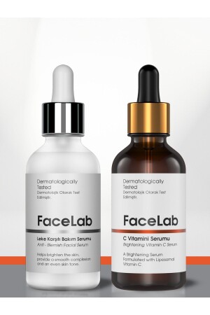 مجموعة رعاية الجلد من MNZ-2-Piece - فيتامين سي سيروم + سيروم مضاد للثغرات 8682835973041 - FaceLab