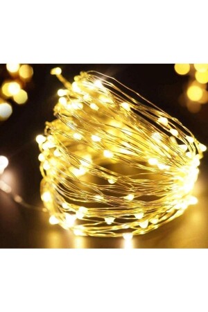 MNZ-3 متر ضوء النهار رمضان عيد الجني أدى الضوء الصفراء الضوء الديكورية البطارية تعمل LED - Azebu