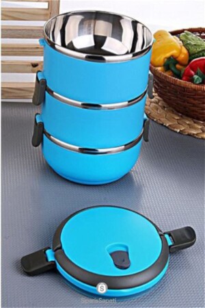 MNZ-3- Piece Food Lunch Box مخزن تخزين الغذاء Mutfak01 - TERMOS