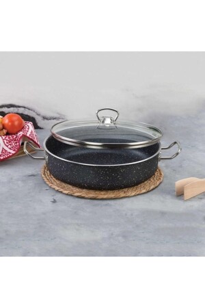 MNZ-32 Cm غرانيت بريز بوت مع غطاء، Karnıyarık Pot 32cmtunatencerepilav - Tuna