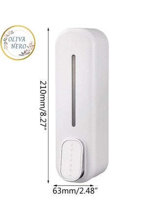 MNZ-350 مل جدارية حمام مقبض على الحمام صابون سائل غسيل لوشن غسيل اليد تصفية الأسرة فندق مطبخ دش غيل أس - Oliva Nero