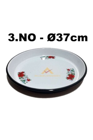 MNZ-37cm مستديرة نمط الزهور الميكانيكي عالية الحافة الزنك الخبز الصفحة - İstoç Türk