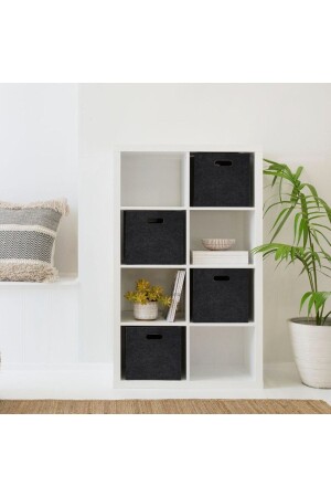 MNZ-4- Piece Organizer منظمة التخزين الصندوق غرفة الأطفال السلة لعبة سلة الشعور السوداء الصندوق الشعور الداخل الموضة4lisss - revon