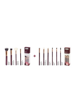 مجموعة من فرشاة الماكياج الأساسية من MNZ-4-piece + مجموعة من فرشاة الماكياج العين من 6 قطع - Nascita