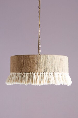 MNZ-50 Tassels ماكرام و جوت حبل غرفة المعيشة غرفة الطعام غرفة النوم غرفة الأطفال شمعة SERAP-0112 - White West inn House