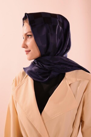 MNZ-5664 نمط شيكربورد شال البحرية - Rays