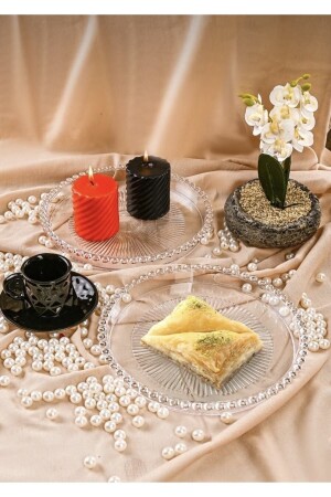 MNZ-6- Piece Bead تفصيلي مستديرة، ميكا عرض شفافة صناديق SNM-TPS1 - AMİSOS