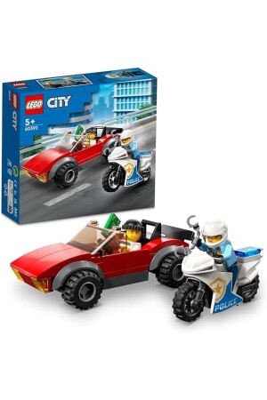 MNZ-60392 مدينة - شرطة دراجة نارية سيارة التتبع 59 قطع +5 سنوات - Lego