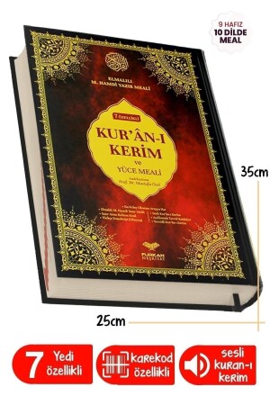 MNZ-7 خصائص القرآن العربي المتوسط التركي القراءة كلمة معنى الترجمة - Furkan Neşriyat