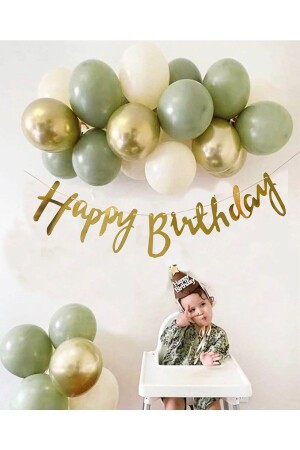 MNZ-7 Mold Green، 3 كروم ذهب، 3 رمل لون البالونات البستيل الذهبية طابع عيد ميلاد سعيد طائرات الكهرباء الصغرى سلسلة - Parti Dolabı