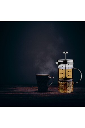 MNZ-750 ml فرنسية الطباعة بوروسيليكات زجاج مقاوم للنيران 3 في 1 750فرنسية - Cambu