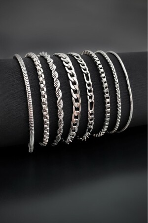 مجموعة من الوسائد من لون الفضة (MNZ-8-piece Chain Silver Color) - The Collection