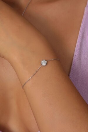MNZ-925 سلاسل فضية سليمة و شمسية صخرة بيضاء نموذج اليد - Bilsen Store