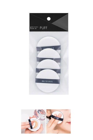 MNZ-Air In Puff، إسفنجة مكياج عالية امتصاص توفر تطبيق رطبة وحاد (4pcs) - Missha