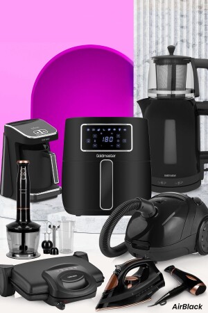 MNZ-Airblack 36 قطعة طازجة الجو الحار طازجة الجو الساخنة مزايا حزمة الزفاف الإلكترونية المطبخ المعدة المعدة - GoldMaster