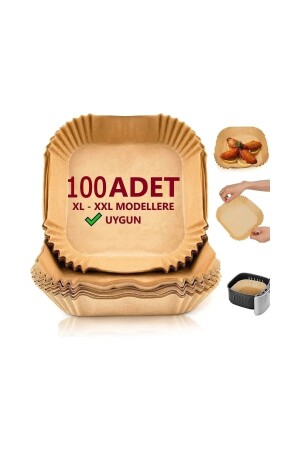 MNZ-Airfryer ورق الخبز Xl-xxl-كبير الحجم-100 قطع فرقة الهواء ورق-خزن ورق استخدام واحد 20 سم - Beyzana