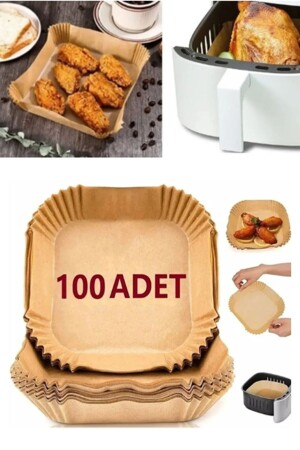 MNZ-Airfryer ورق الخبز Xl-xxl-كبير الحجم-100 قطع فرقة الهواء ورق-خزن ورق استخدام واحد - Aygoren Home