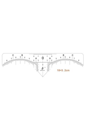 MNZ-Altınoran Microblading Disposable Adhesive Eyebrow Ruler - 10 كمبيوتر - Biomaser