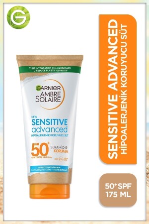 MNZ-Ambre Solaire حساسة متقدمة الحساسية من الحساسية الحساسة ضد الشمس الحمراء الحمراء Spf50 175ml - Garnier