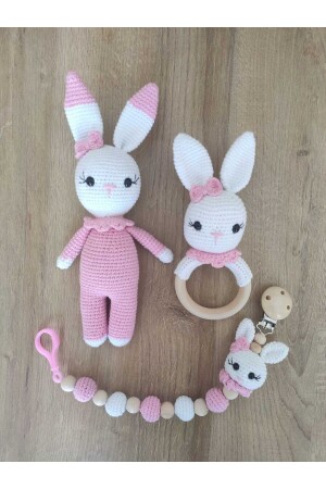 أرنب حديث الولادة من MNZ-Amigurumi Set Sleeping Companion PT3 - ElisaToys