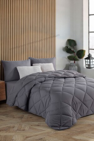 MNZ-Anthracite Gray Soft Four Seasons Duvet مزدوج 195*215 - Formeya
